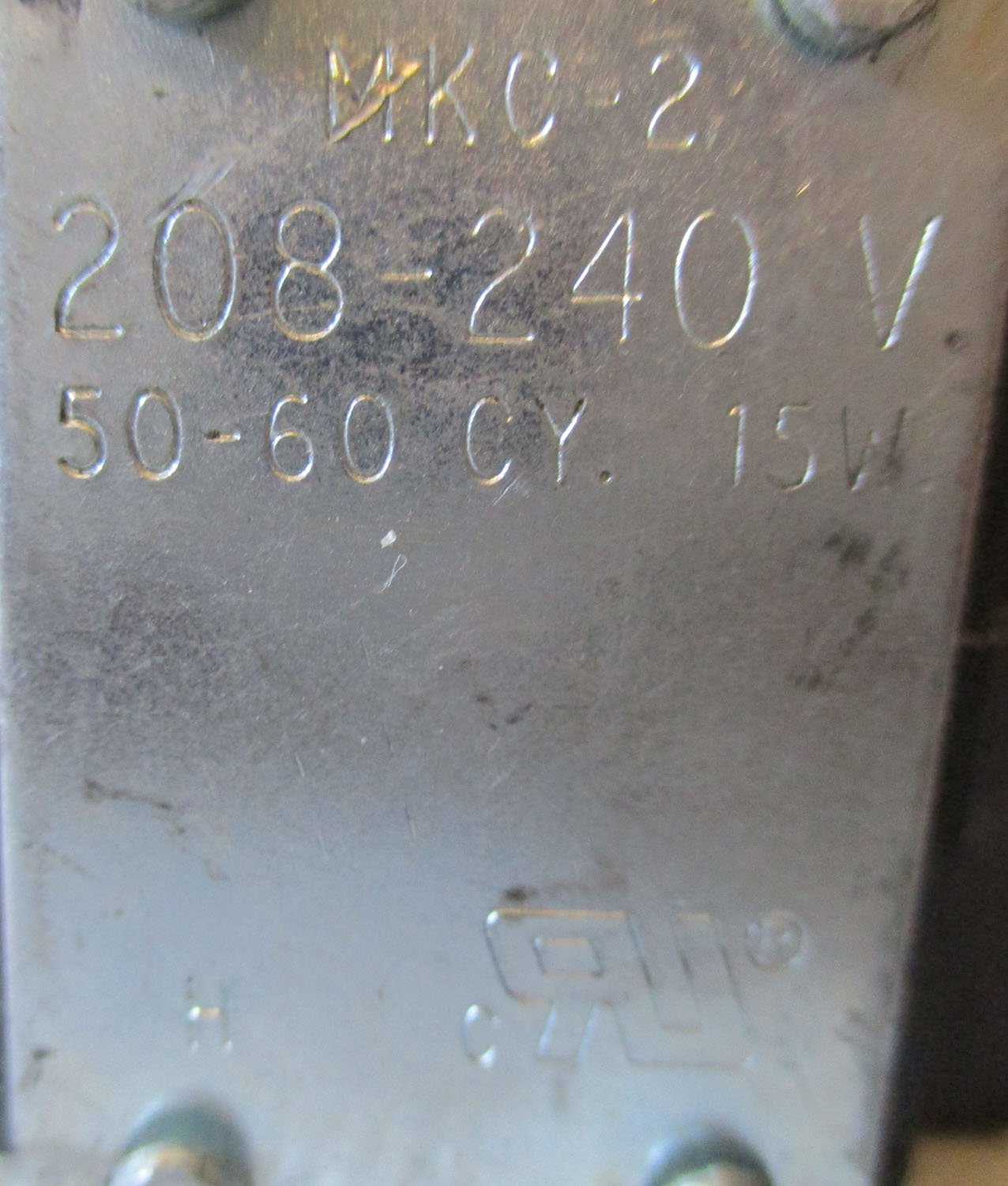 Coil Solenoid Valve Mkc-2 208-240Vac 50-60 No Cover