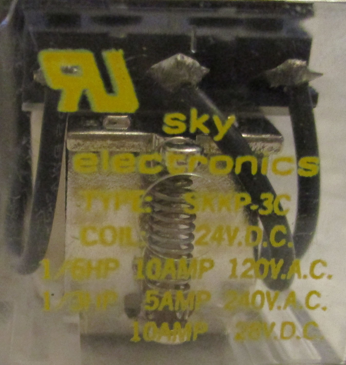 Relay 11 Pin 24-28Vdc 10-5Amp 120-240Vac 1/6-1/3Hp