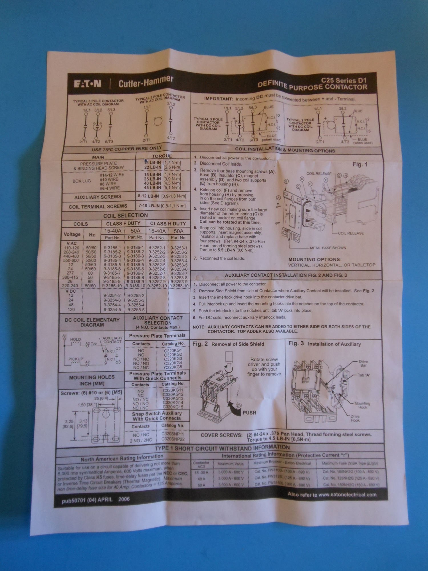 Contactor C25Dnf240B