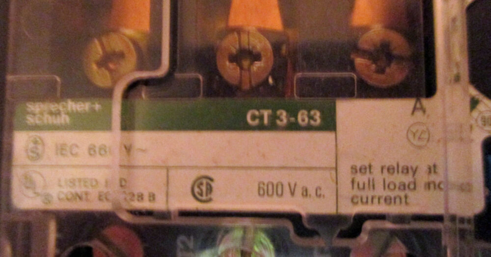Control Box Contactor CT3-63 - 600VAC - 13 5/8"L - Dairy Train