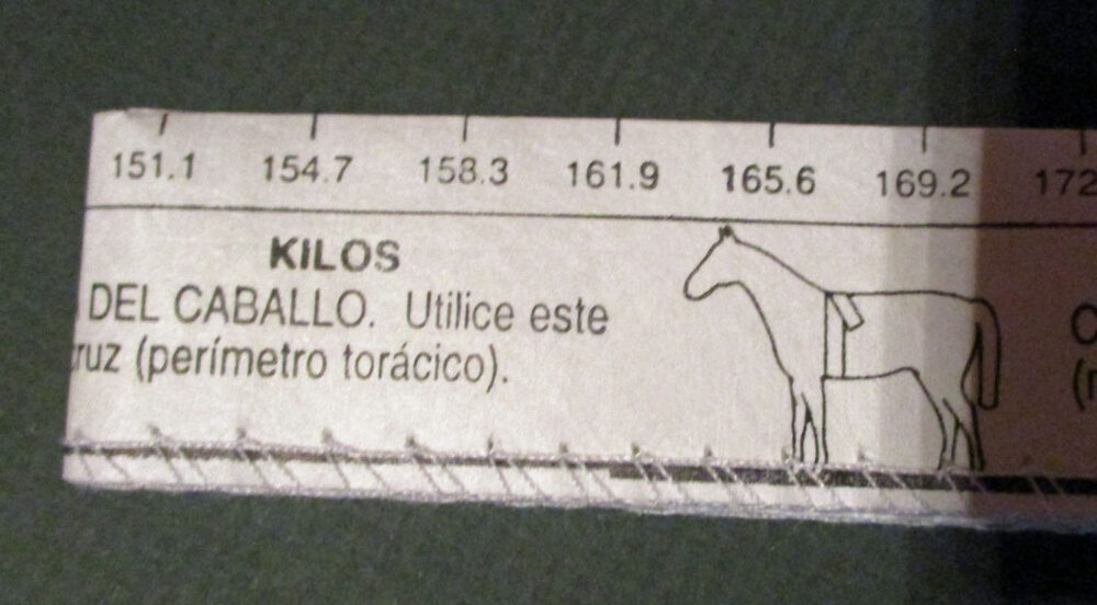 Tape Horse & Pony Weigh Spanish 11 Tape Horse & Pony Weigh Spanish