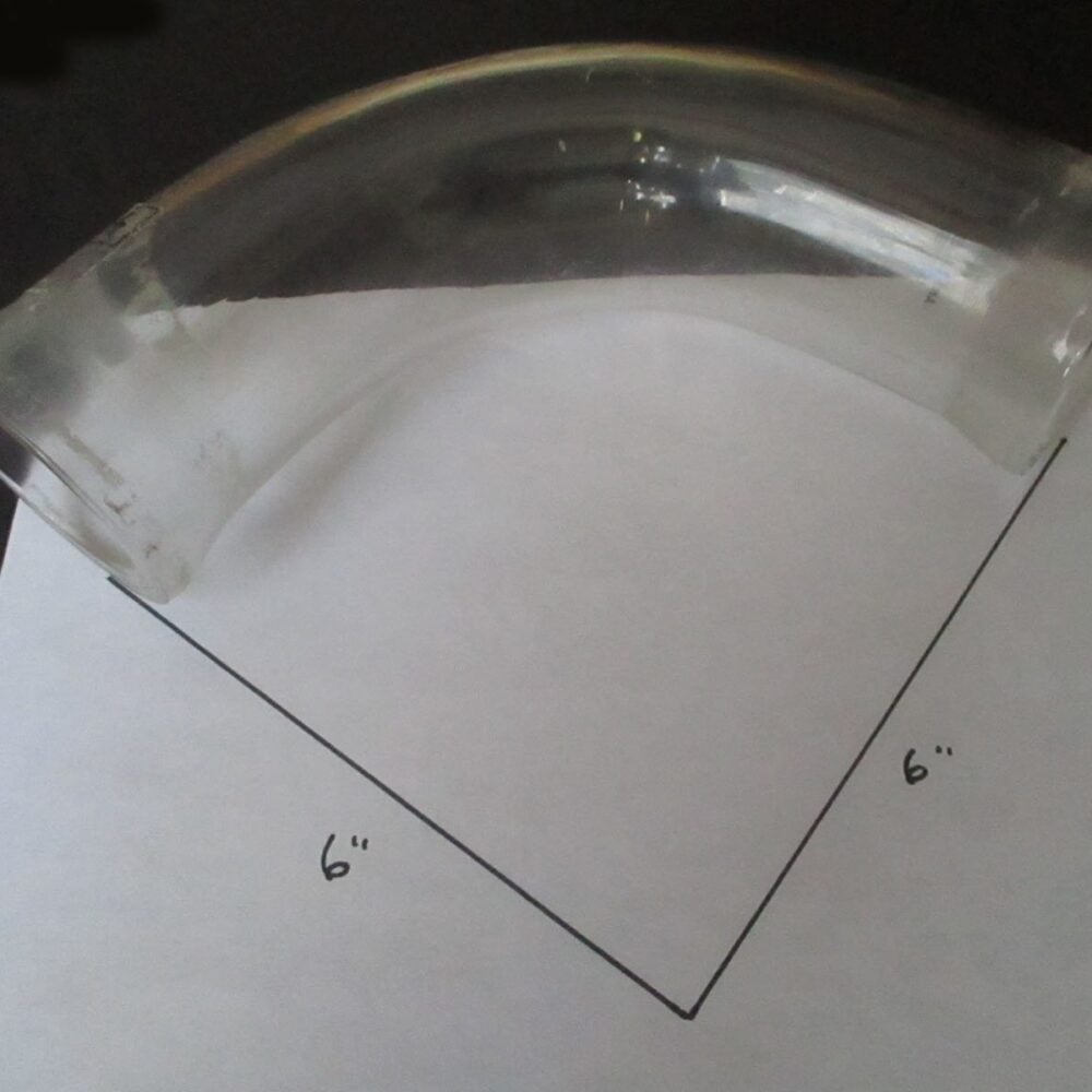 Elbow 90° 2" Curved Glass