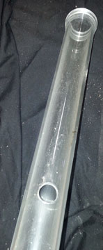 Pipe Glass 2", 60"L w/Hole
