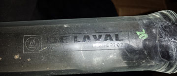 Pipe Glass 2&Quot; Delaval 96&Quot;L W/One Nipple 2 1/2&Quot; From End