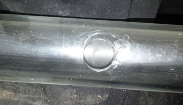 Pipe Glass 2", 84"L w/Hole 12" From End