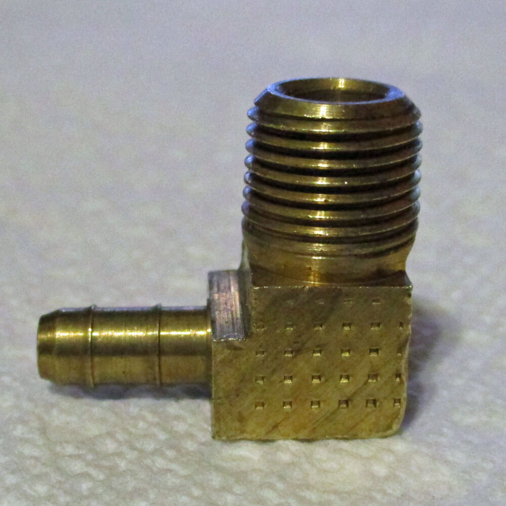 Elbow Male by Barbed .125NPT by .25