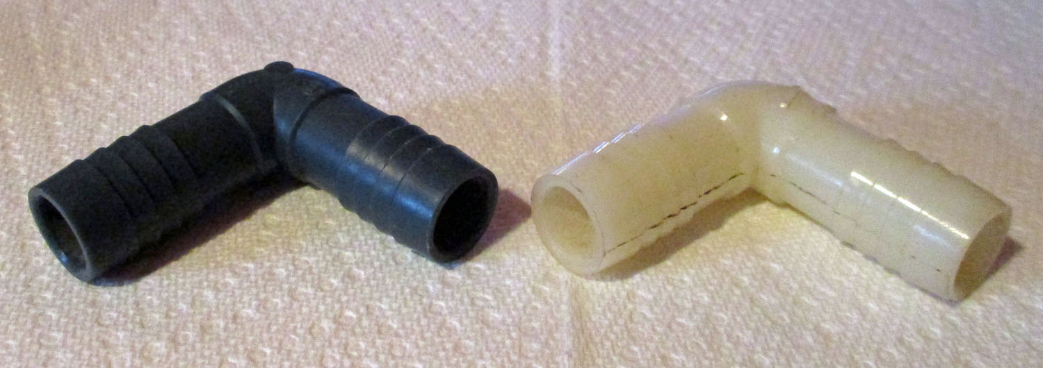 Fitting Plastic 3/4" Barbed 2 1/2"L x 2 1/2"L Pkg of 2