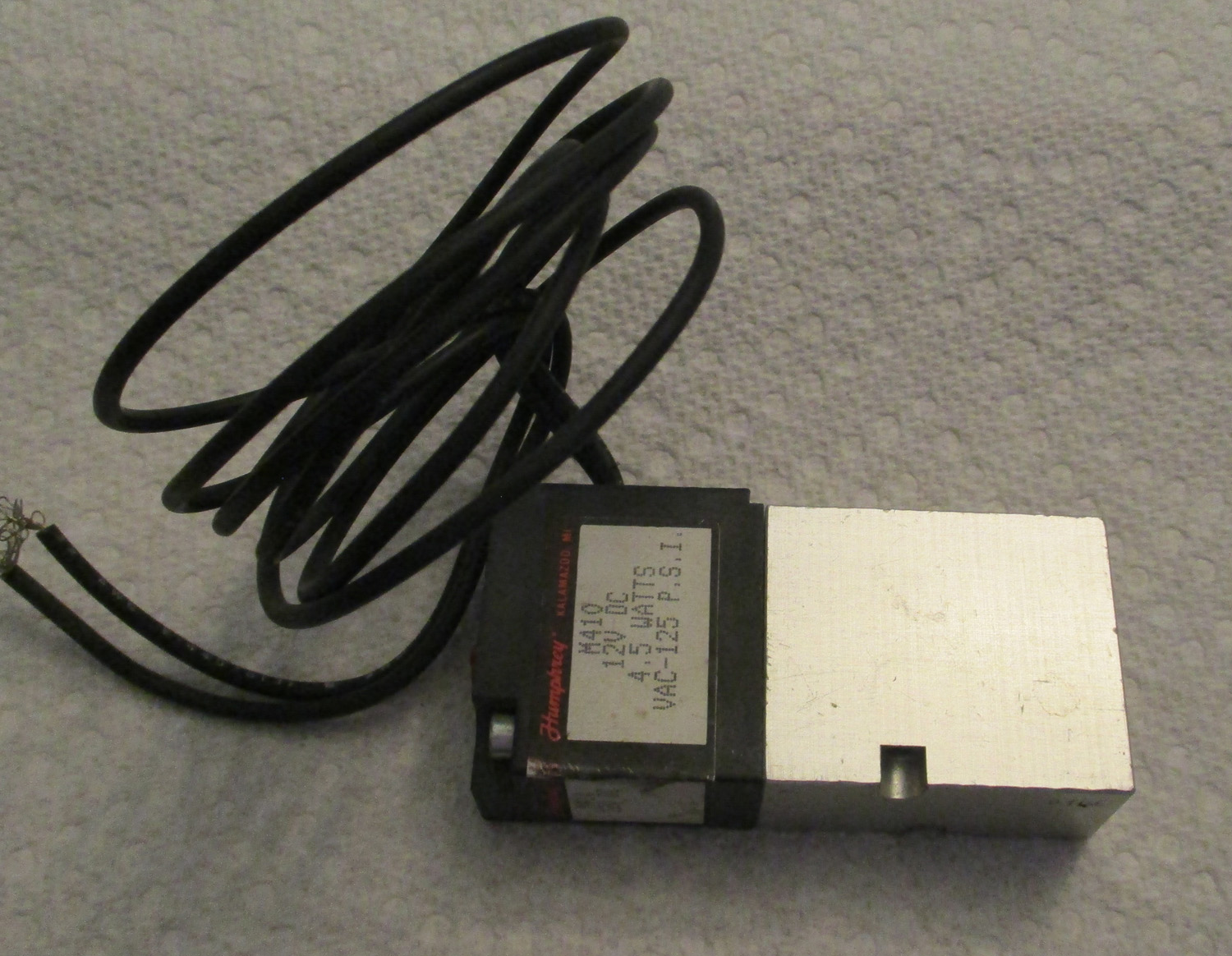 Valve 120V 50/60Hz 4.5W Vac 125 Psi