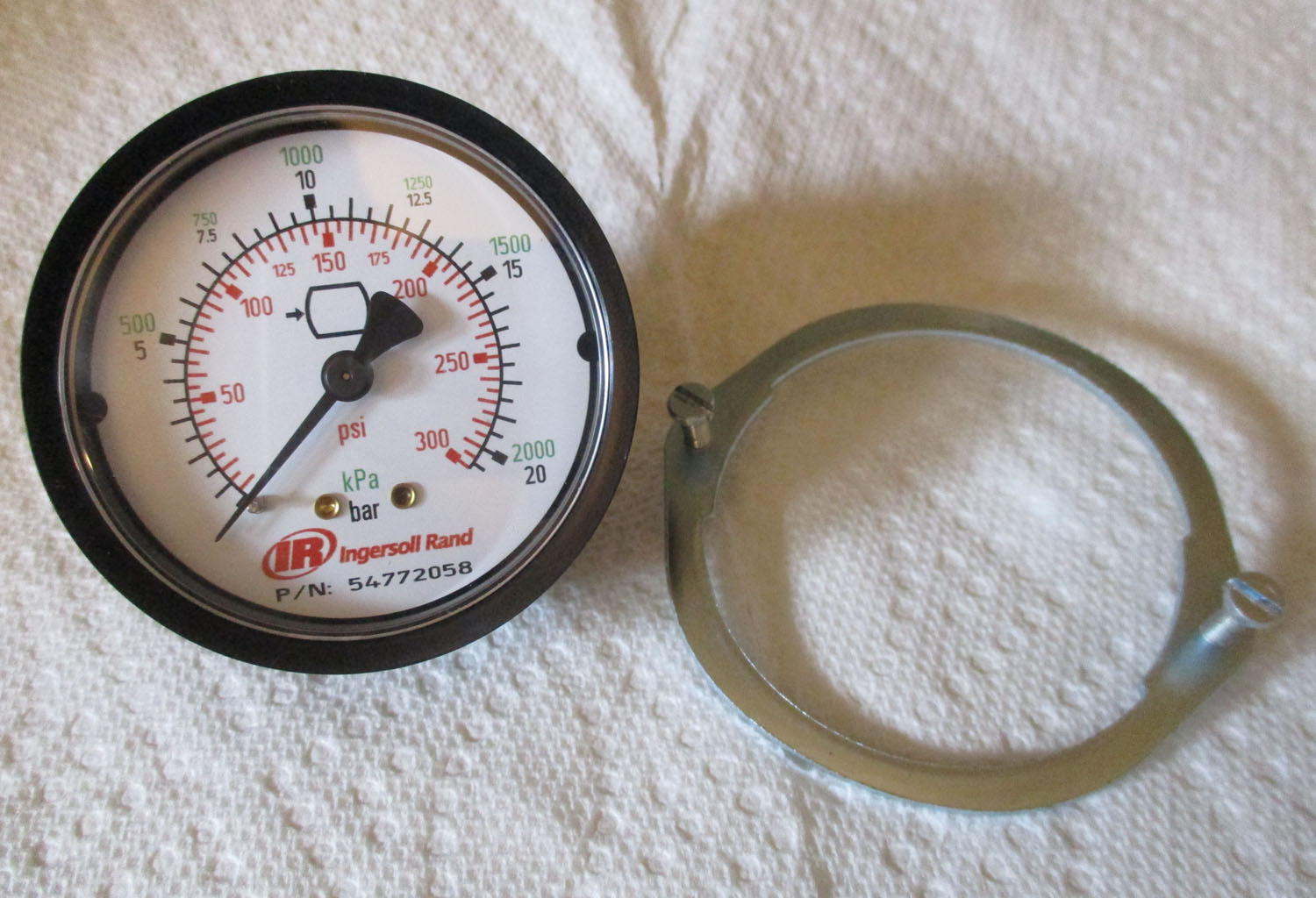 Gauge for Air Pressure, Panel Mount, 0-300 PSI 3 Gauge Air Pressure Panel Mount 0-300 PSI