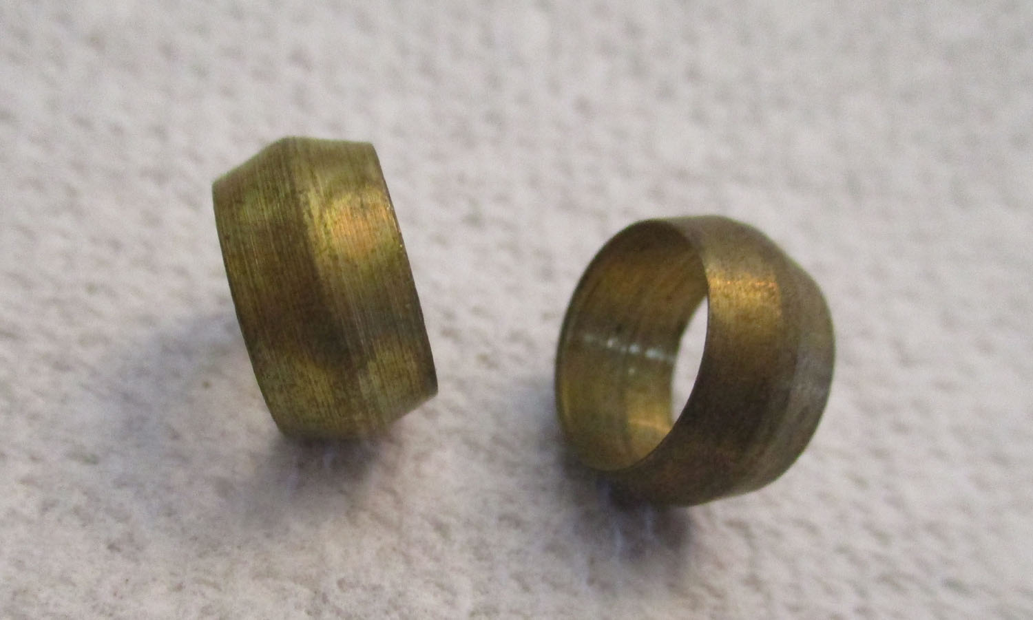 Fitting Compression Sleeve 1/4" High Brass Pkg of 2