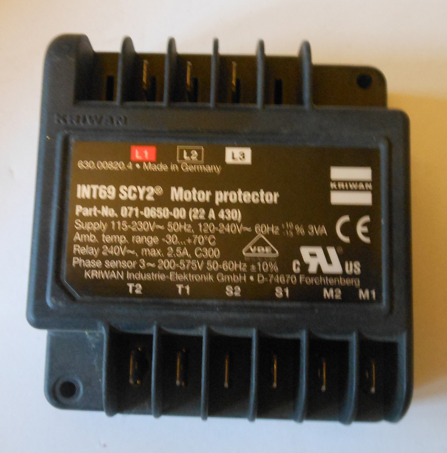 Protector Motor w/Phase Sequence Monitoring