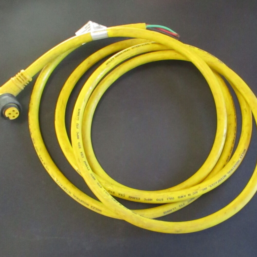 Cable Comm. 4-Pin Female 90°  600V 13Amp 9'L Used