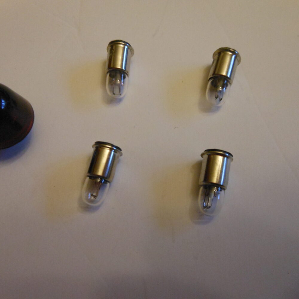 Lamps Miniature w/Red Lens Pkg of 4
