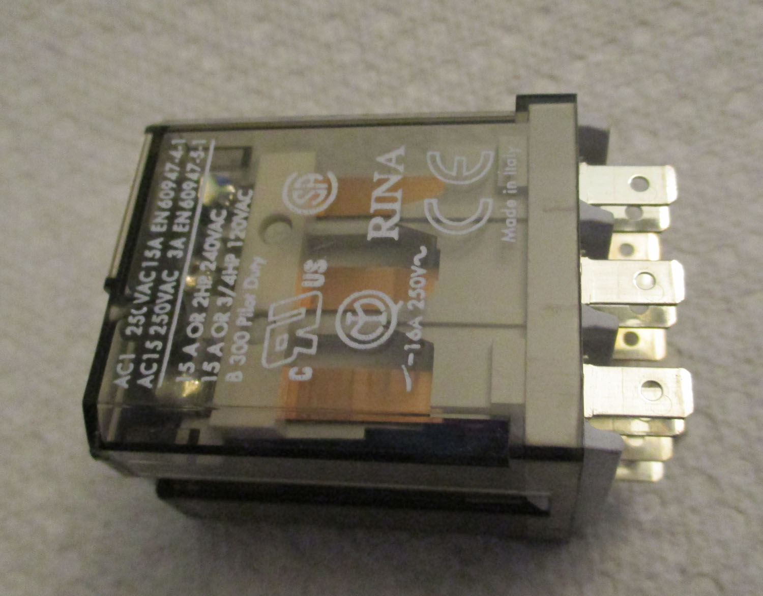 Relay Switch, Hiperform, 3PDT 3 Relay Switch Hiperform 3PDT 250-120VAC 24VDC 15-3A 2-3/4HP