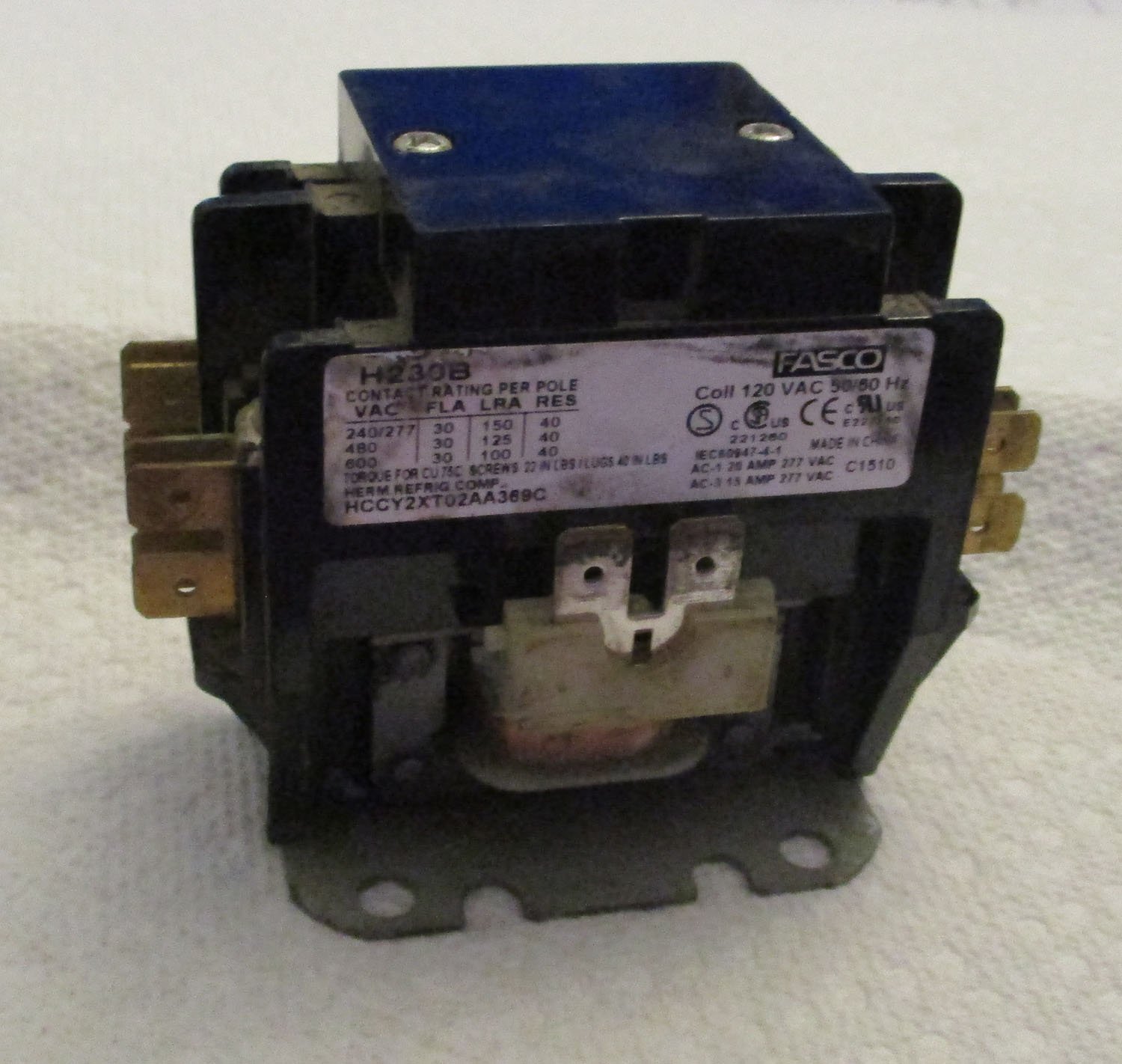 Contactor 2 Pole 240-600Vac 30Amp