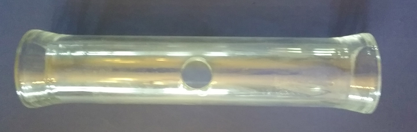 9" Glass Extension with Hole for Milk Valve