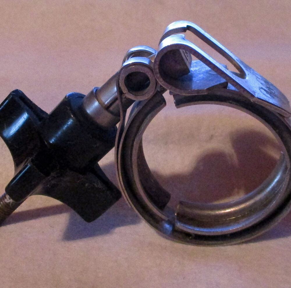 Clamp V-Band For 1 1/2&Quot; Pipe W/Black Handle