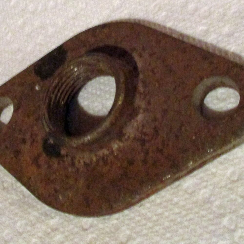 Flange Bracket Threaded for Floor or Wall 4 1/8"L