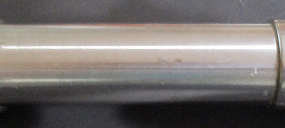 Pipe, SS 8 5/8"L 2" Straight w/Glass to Tri-clover Ferrules