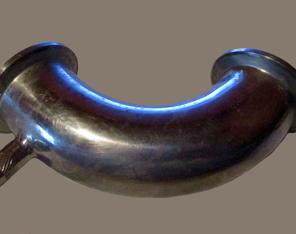 Elbow 1 1/2" Drain w/Nipple & Tri-Clover Ferrules 5 3/4"L