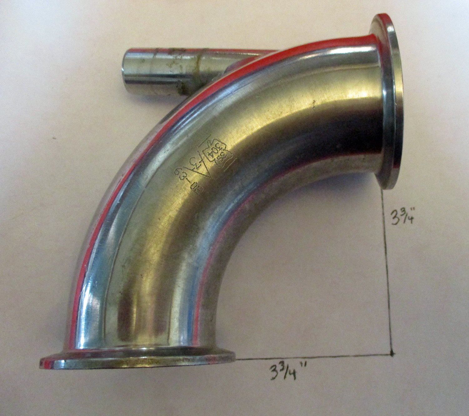 Elbow Drain 2" SS 90° w/ Parallel Nipple 3 Elbow Drain 2" SS 90° w/ Parallel Nipple