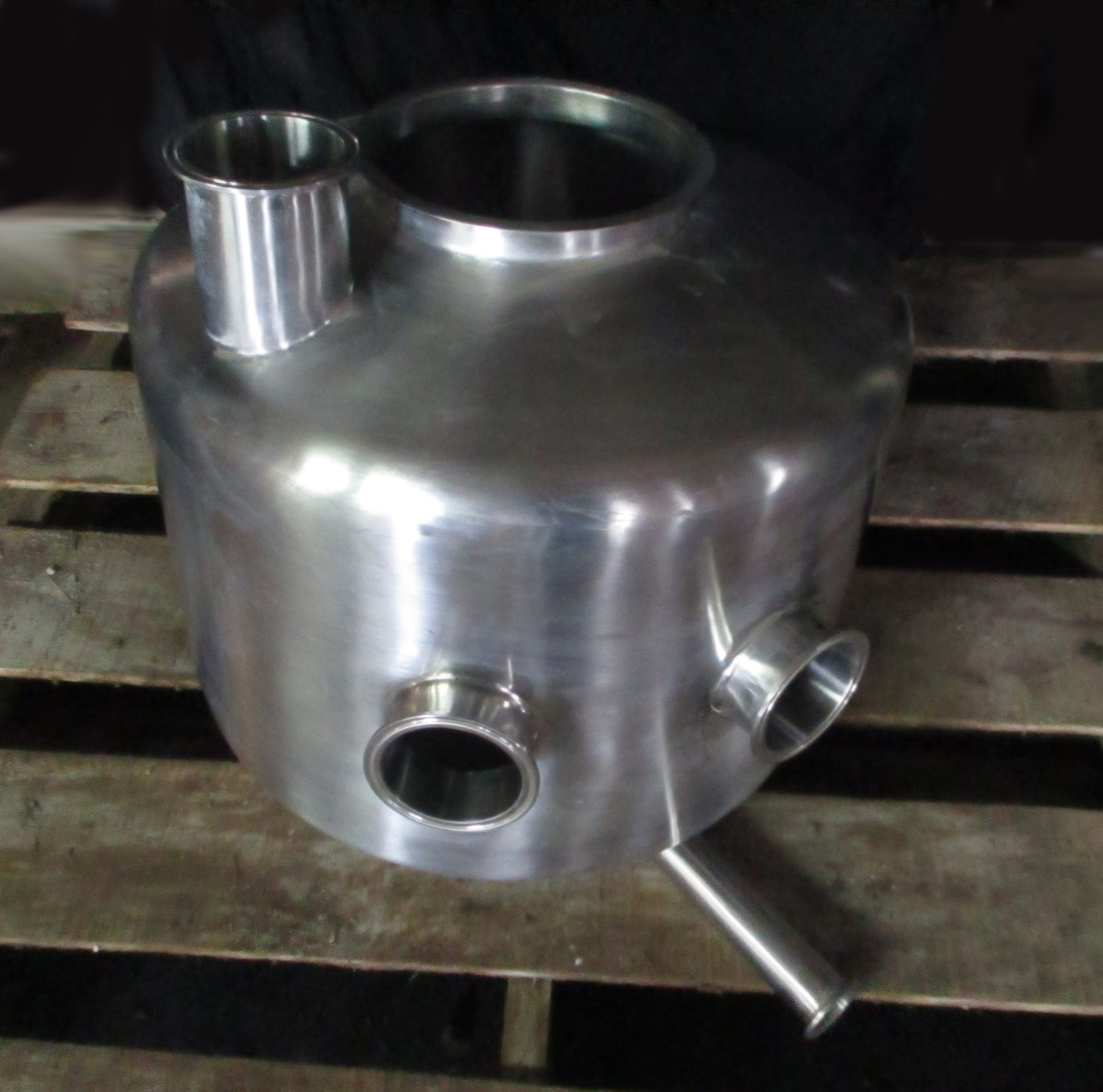 Receiver SS 3" Pipe w/ 60° Offset Inlets-No Lid 3 Receiver SS 3" Pipe w/ 60° Offset Inlets-No Lid