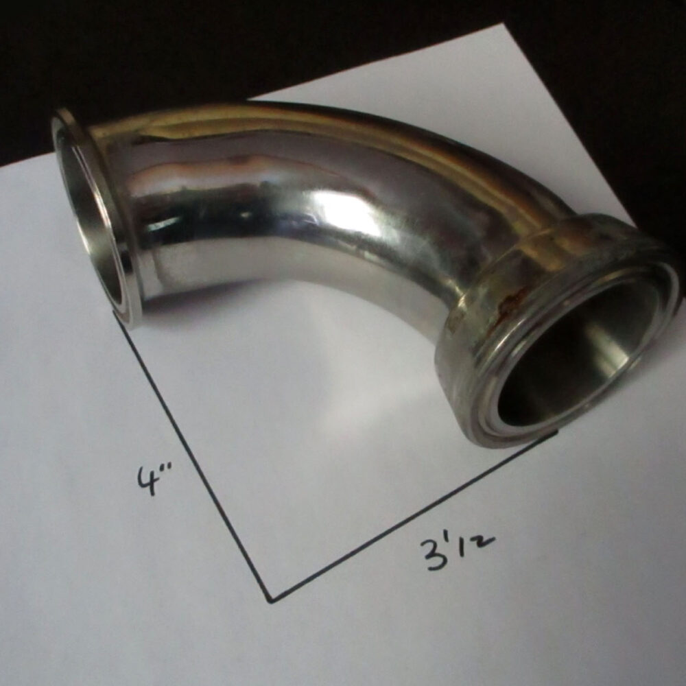 Elbow 2" SS 90° Tri-clover x Glass