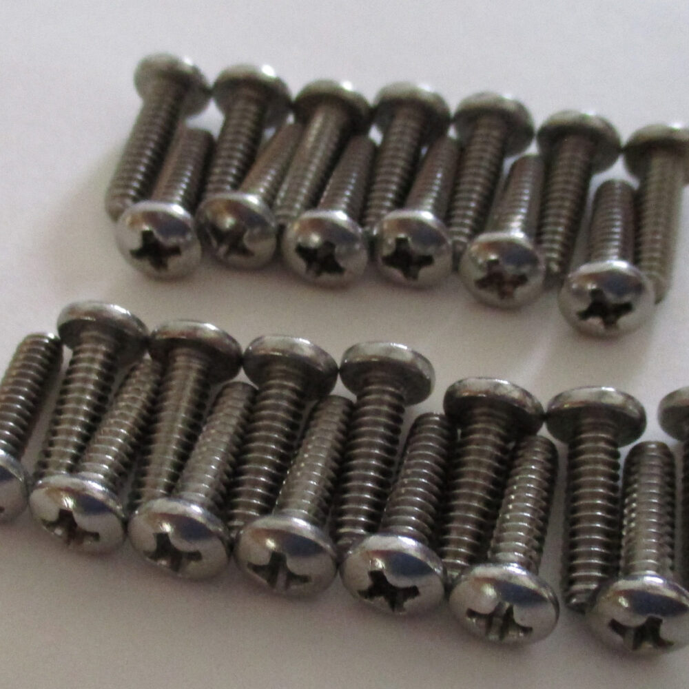 Screws, Ss Pn Ph, 9/16&Quot;L 1/4&Quot; Head Od, #6-32 Thd Sz, Pkg./28