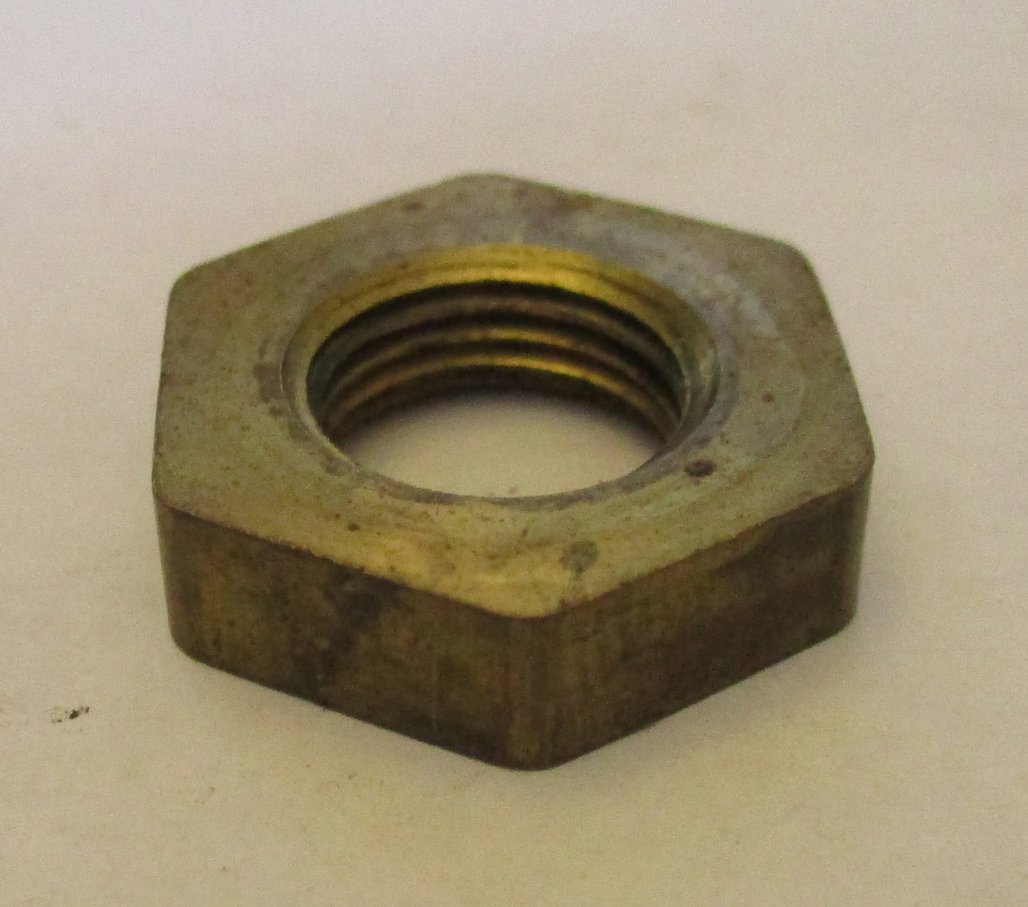 Brass Hex Nut ,7/16-20 THD SZ, 3/16"H 3 Nut, Hex 7/16-20 THD SZ, 3/16"H