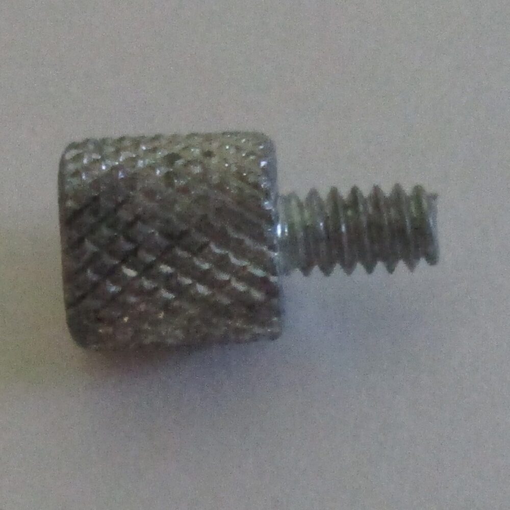 Bolt, Knurled, 9/16&Quot;L, 5/16&Quot;Od, #6-32 Thd Sz