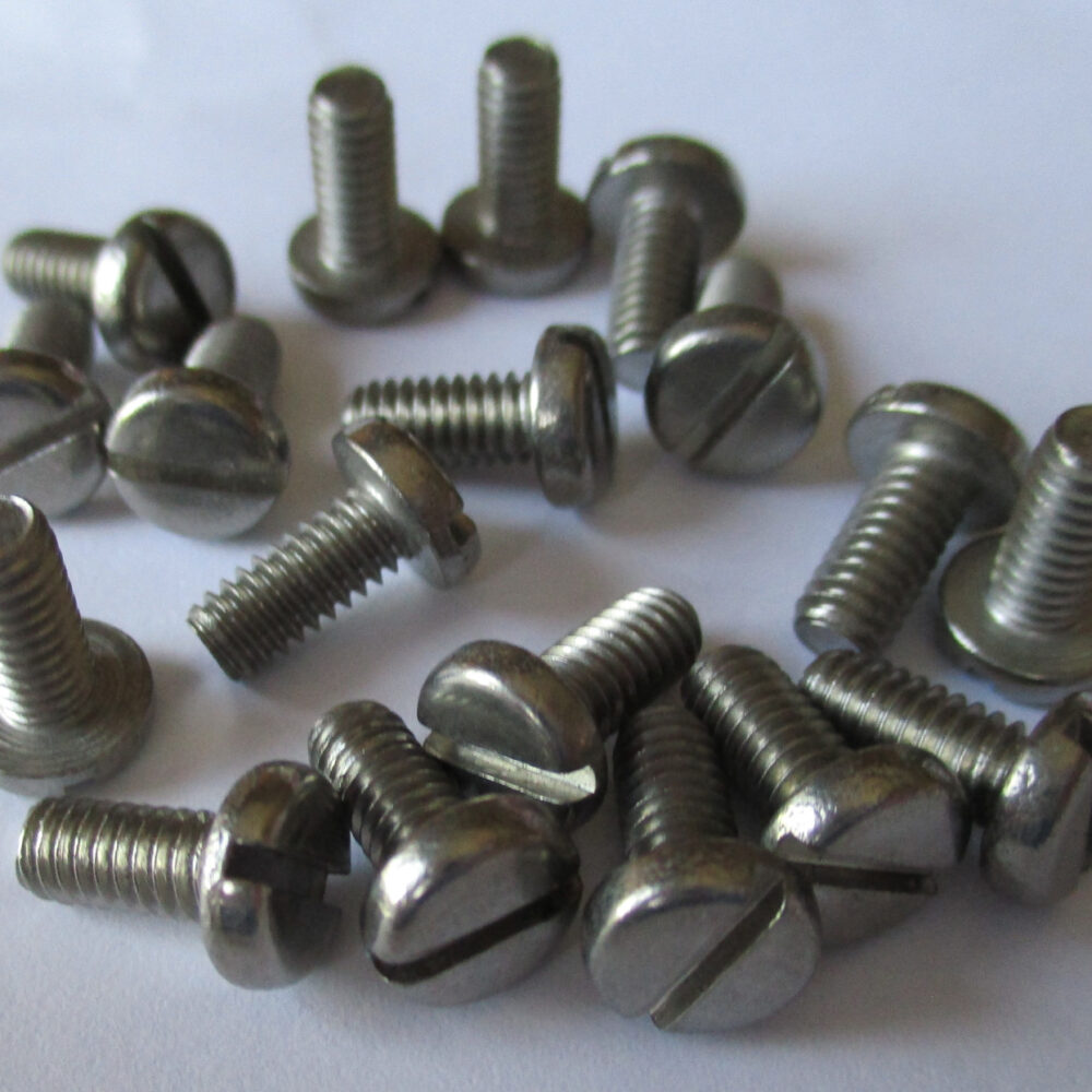 Screw, Pn Sl Ss, 7/16&Quot;L #8-32 Thd Sz, Pkg./22