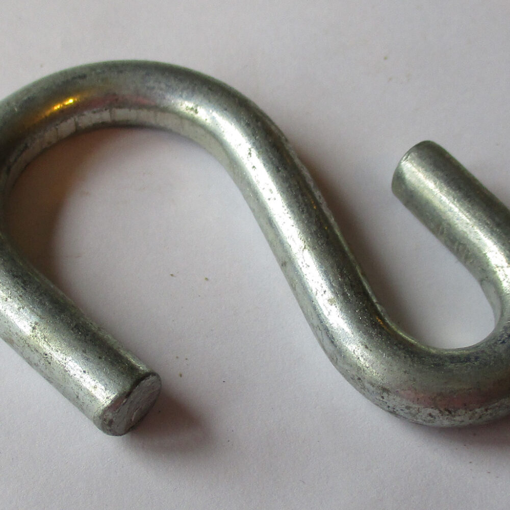 S-Hook, 2 3/8"L 1 7/8"W, Pkg./2