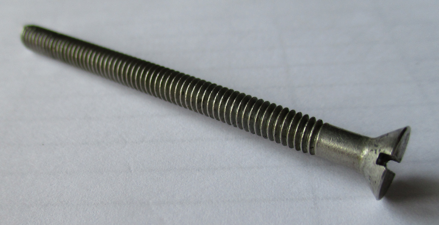 Screw, Fh Sl, 2 1/4&Quot;L 1 15/16&Quot; Thd L #8-32 Thd Sz, Pkg./7
