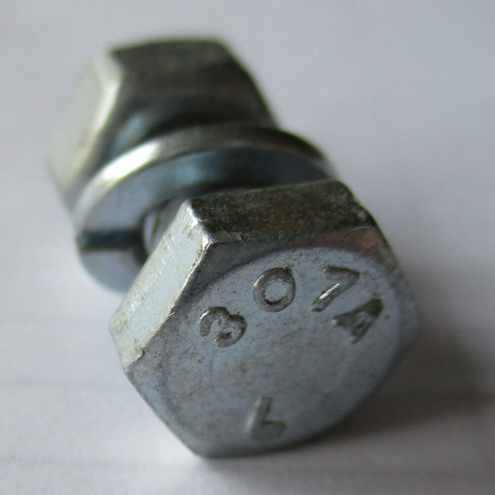 Bolt, Hex, W/Washer &Amp; Nut, 15/16&Quot;L 1/4-20 Thd Sz, Pkg./7