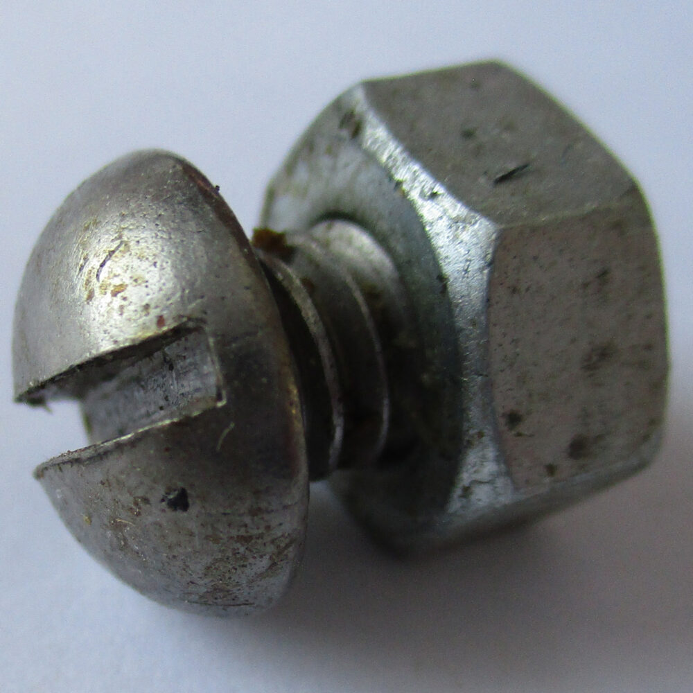 Bolt, Rh Sl W/Nut, 9/16&Quot;L 1/4-20 Thd Sz, Pkg./8