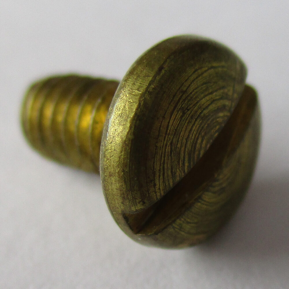 Screw, Pn Sl Brass, 3/8&Quot;L #8-32 Thd Sz