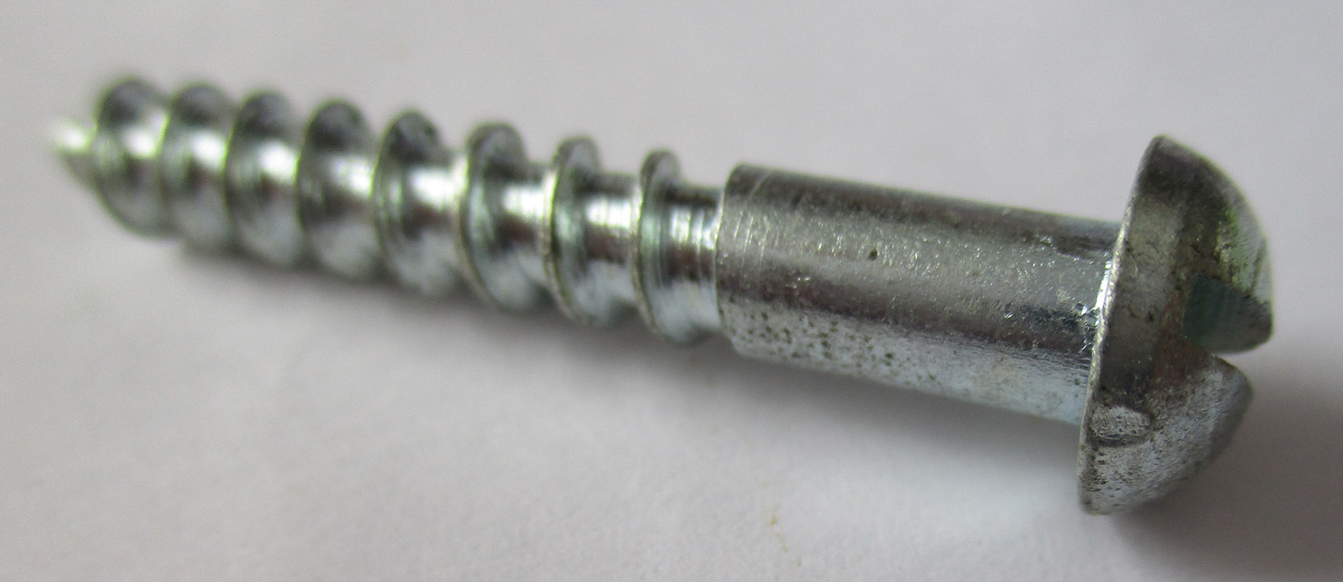 Screw, Ws Rh Sl, 1 3/8&Quot;L 3/16&Quot; Thd Od, Pkg/3