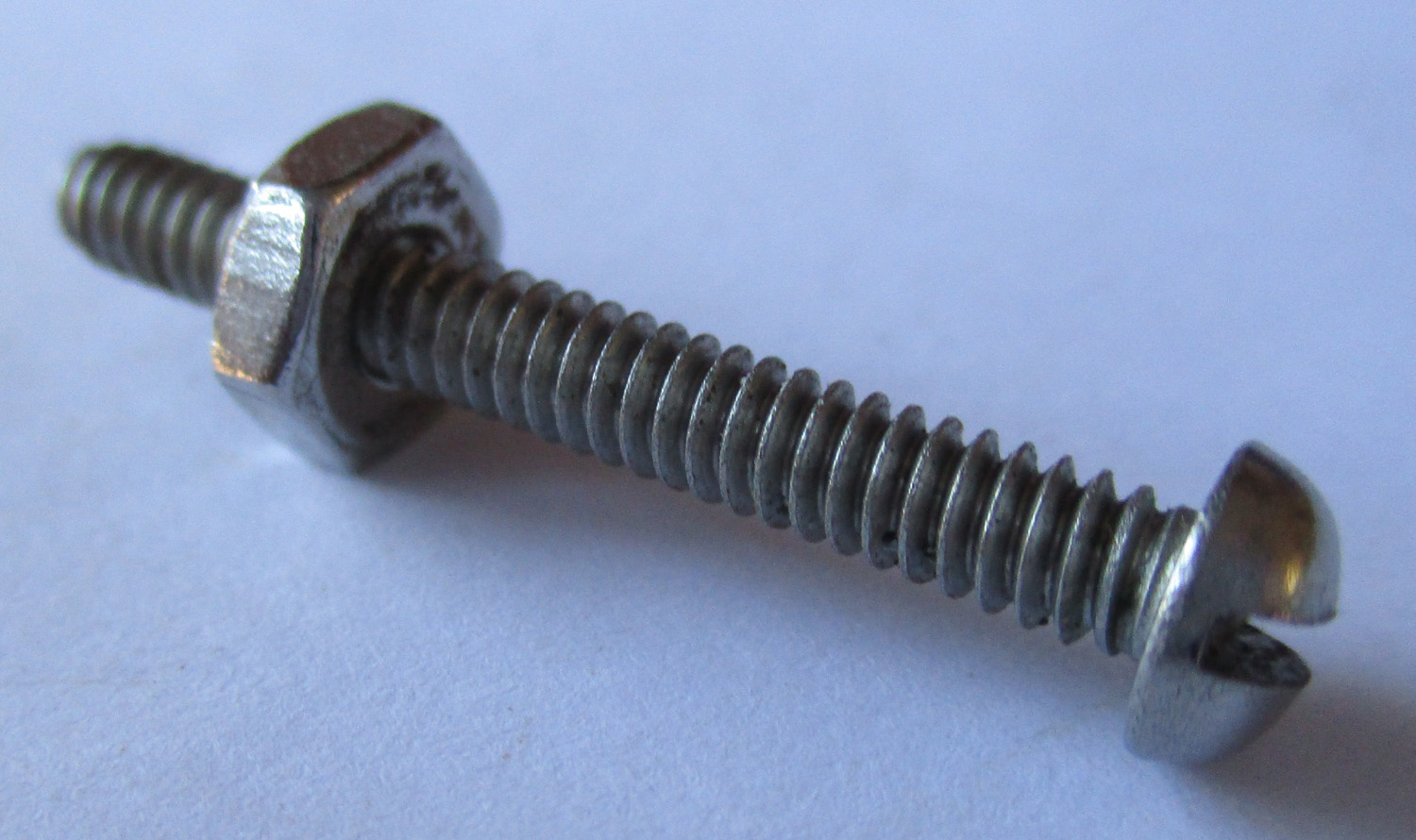 Screw, Rh Sl W/Nut 1 3/16&Quot;L #6-32 Thd Sz, Pkg./2