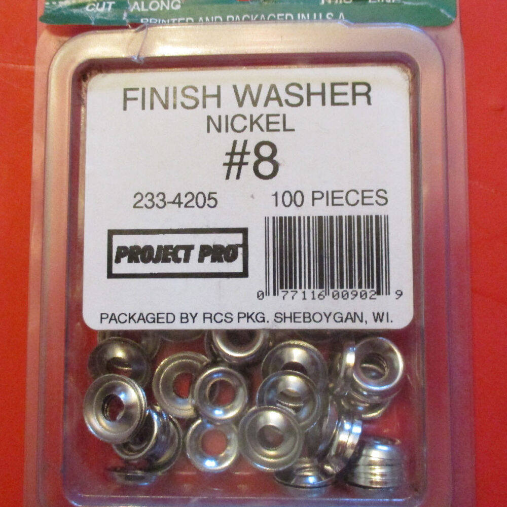 Washer Finish #8 Pkg Of 100