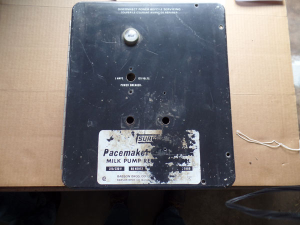 Milk Pump Reciever Panel Box