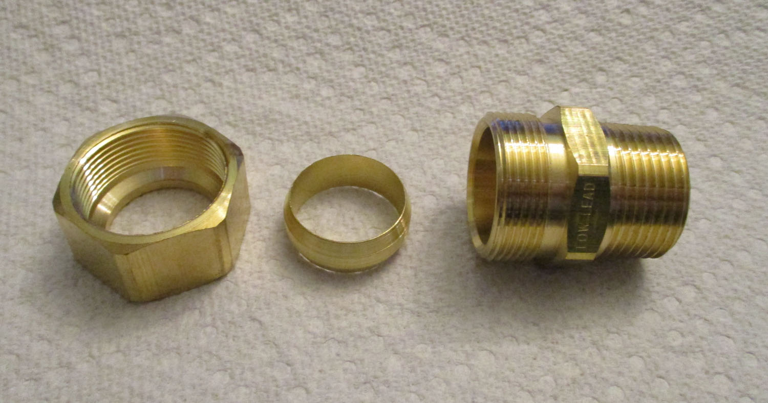 Adapter Brass 3/4" Pipe by 3/4" NPT