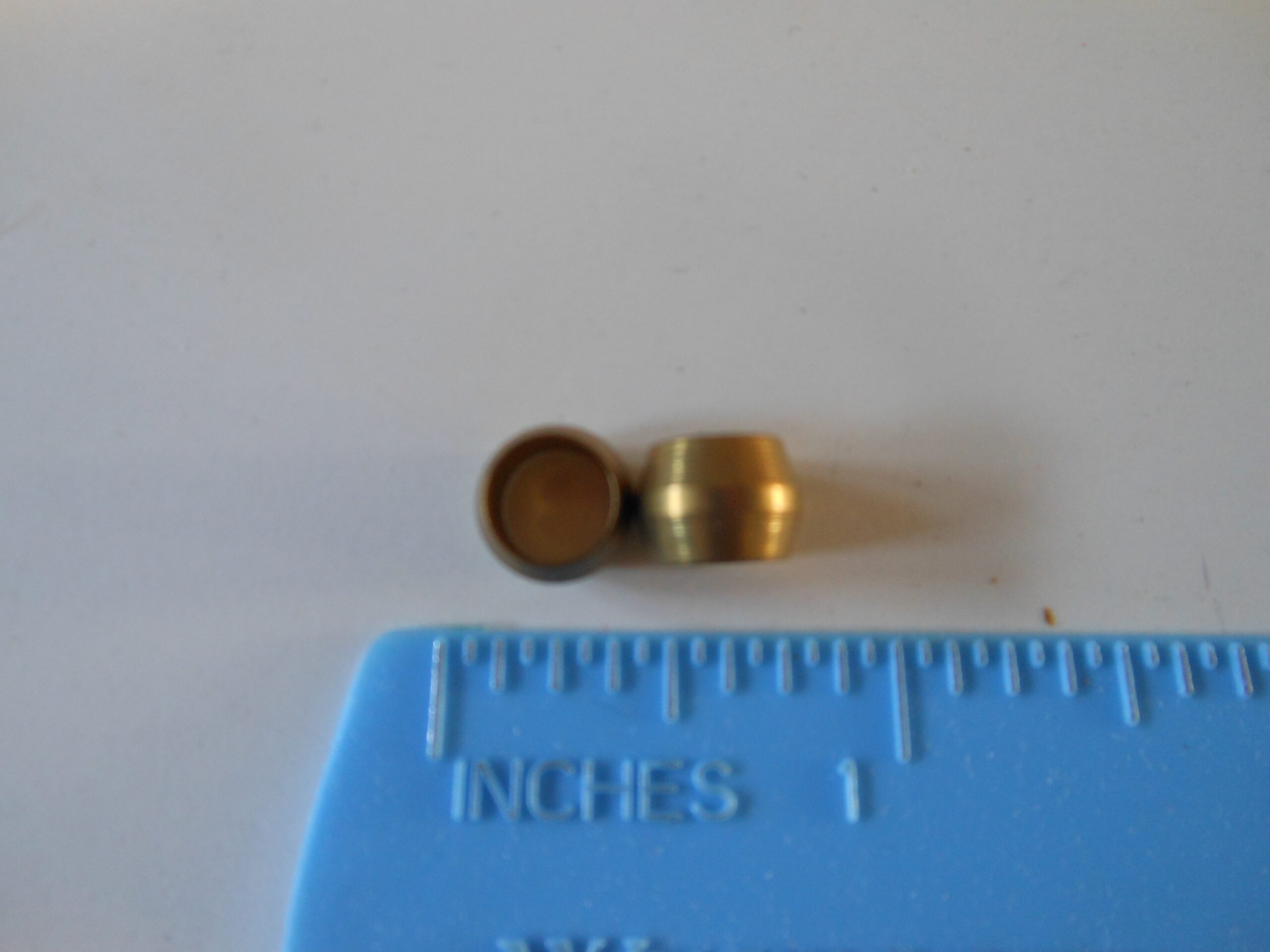 Fitting Brass Sleeve 1/4"L Pkg of 3 3 Fitting Brass Sleeve 1/4"L Pkg of 3