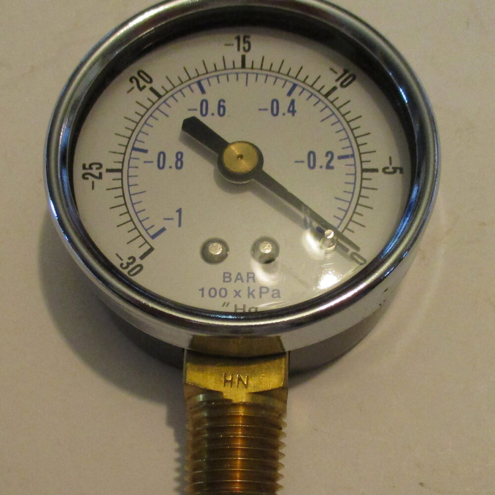 Gauge, Pressure, 2" DRY,1/4NPT Brass Lower